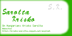 sarolta krisko business card